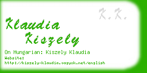 klaudia kiszely business card